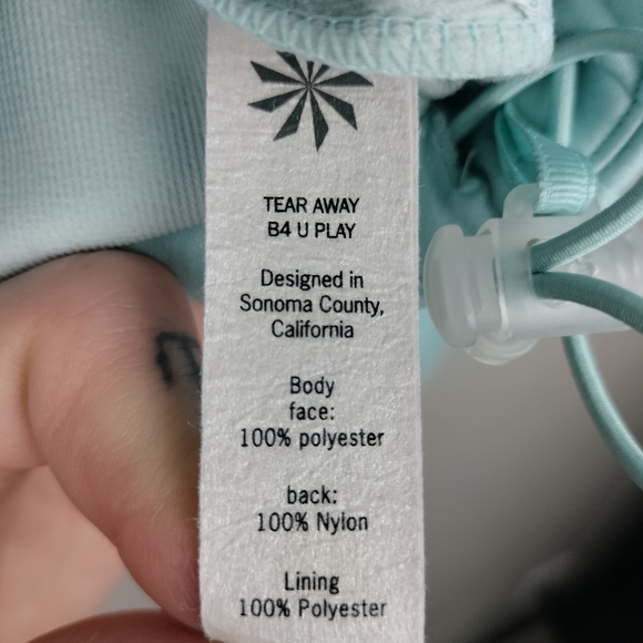 ATHLETA Zip Up Mock Neck Lightweight Jacket w/ Reflective Designs Sz. S/M - Picture 11 of 12